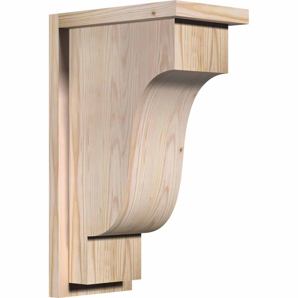 Ekena Millwork Newport Smooth Corbel w/Backplate, Douglas Fir, 7 1/2"W x 12"D x 20"H COR08X12X20NEW01SDF - main